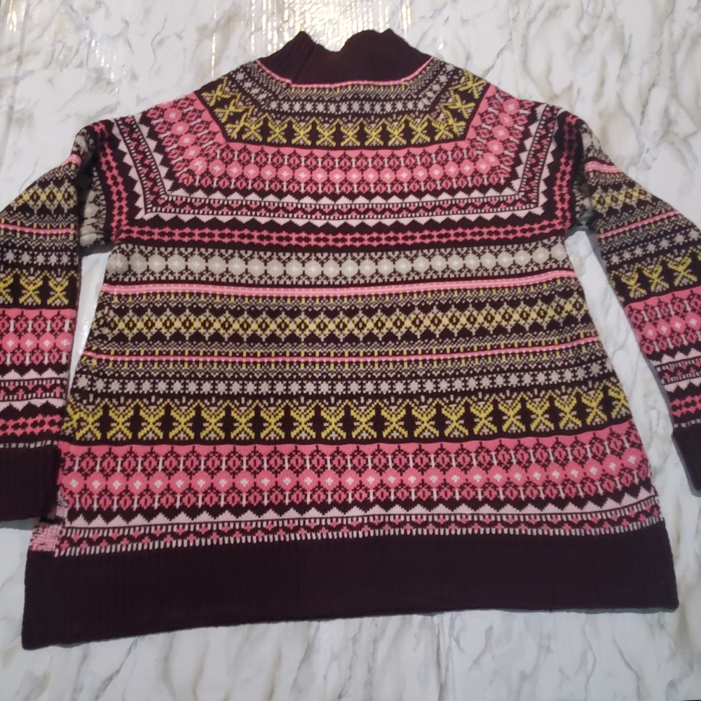 New York & Co Mock Neck Stripe  Sweater XL